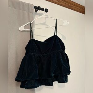 Urban Outfitters Velvet Tiered Top NWT